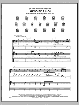 page one of Gambler's Roll (Guitar Tab)