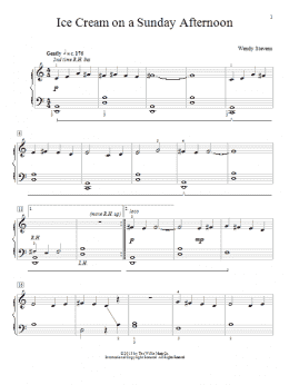 page one of Ice Cream On A Sunday Afternoon (Educational Piano)