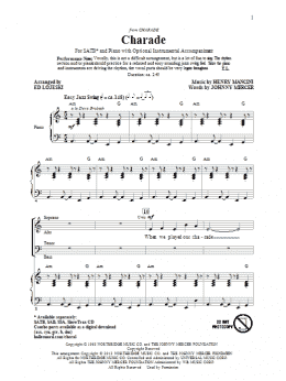 page one of Charade (SATB Choir)