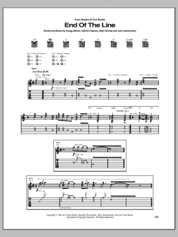 page one of End Of The Line (Guitar Tab)