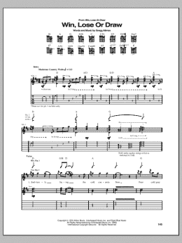page one of Win, Lose Or Draw (Guitar Tab)