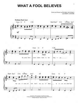 page one of What A Fool Believes (Very Easy Piano)