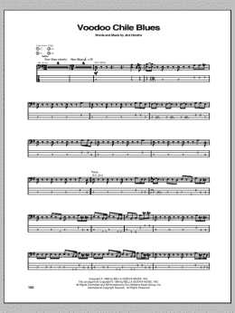 page one of Voodoo Chile Blues (Bass Guitar Tab)