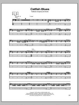 page one of Catfish Blues (Bass Guitar Tab)