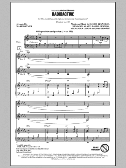 page one of Radioactive (SSA Choir)