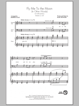 page one of Fly Me To The Moon (In Other Words) (SATB Choir)