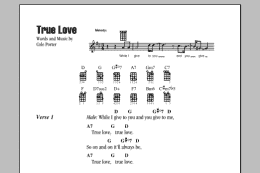 page one of True Love (from High Society) (Ukulele Chords/Lyrics)