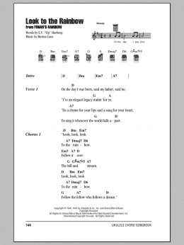 page one of Look To The Rainbow (Ukulele Chords/Lyrics)