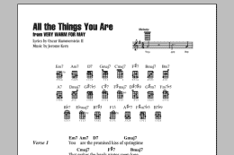page one of All The Things You Are (Ukulele Chords/Lyrics)