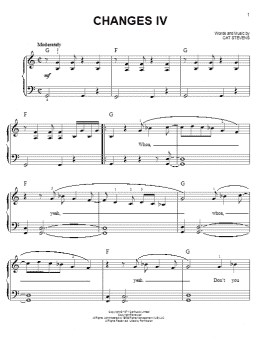page one of Changes IV (Easy Piano)