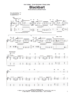 page one of Blackbart (Guitar Tab)