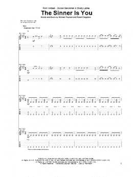 page one of The Sinner Is You (Guitar Tab)