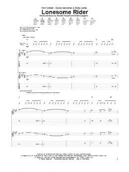 page one of Lonesome Rider (Guitar Tab)