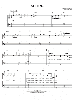 page one of Sitting (Easy Piano)