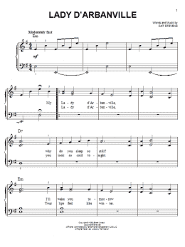 page one of Lady D'Arbanville (Easy Piano)