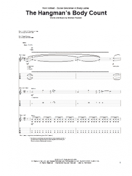 page one of The Hangman's Body Count (Guitar Tab)