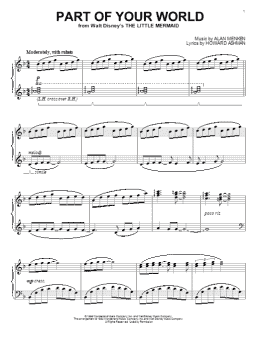 page one of Part Of Your World (from The Little Mermaid) (Piano Solo)