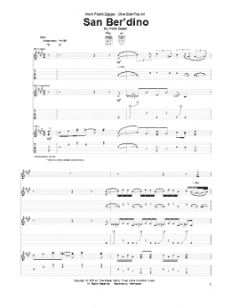 page one of San Ber'dino (Guitar Tab)