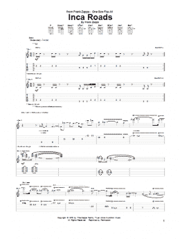 page one of Inca Roads (Guitar Tab)