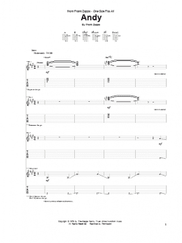 page one of Andy (Guitar Tab)