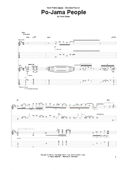page one of Po-Jama People (Guitar Tab)