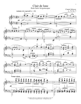 page one of Clair De Lune (Piano Solo)