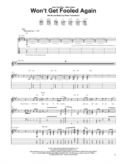 page one of Won't Get Fooled Again (Guitar Tab)