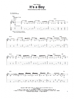 page one of It's A Boy (Guitar Tab)