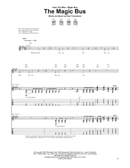 page one of The Magic Bus (Guitar Tab)