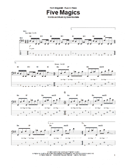 page one of Five Magics (Bass Guitar Tab)