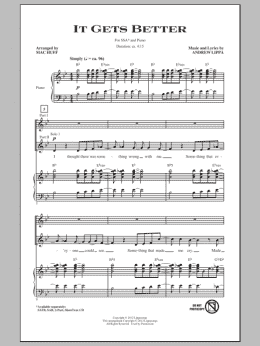 page one of It Gets Better (SSA Choir)