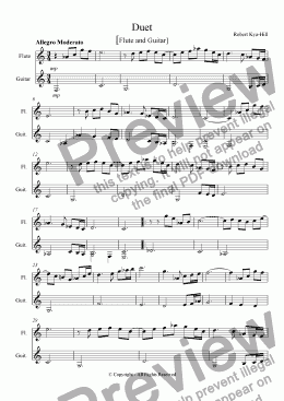 page one of Duet [Flute and Guitar]