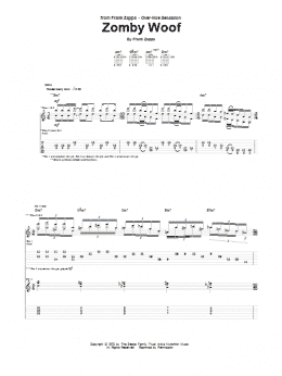 page one of Zomby Woof (Guitar Tab)