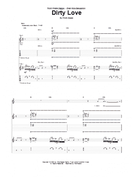page one of Dirty Love (Guitar Tab)