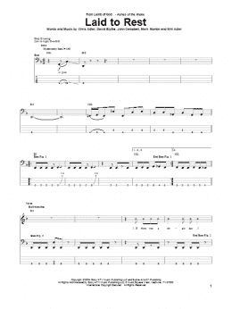 page one of Laid To Rest (Bass Guitar Tab)