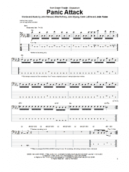page one of Panic Attack (Bass Guitar Tab)