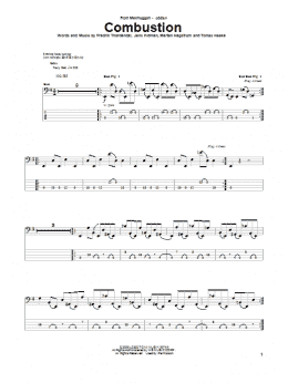 page one of Combustion (Bass Guitar Tab)