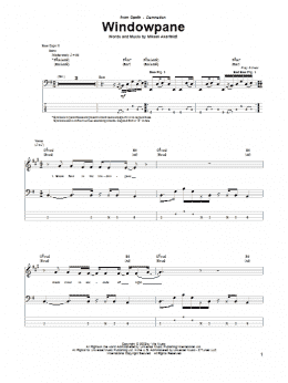 page one of Windowpane (Bass Guitar Tab)