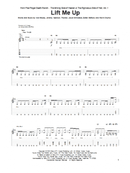 page one of Lift Me Up (Guitar Tab)