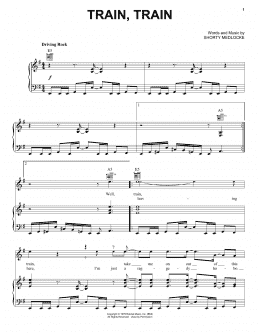 page one of Train, Train (Piano, Vocal & Guitar Chords (Right-Hand Melody))