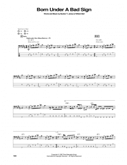 page one of Born Under A Bad Sign (Bass Guitar Tab)