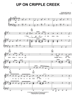 page one of Up On Cripple Creek (Piano, Vocal & Guitar Chords (Right-Hand Melody))