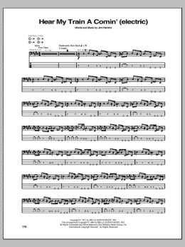 page one of Hear My Train A Comin' (Bass Guitar Tab)