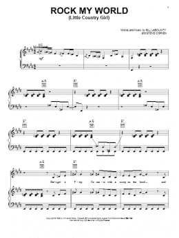 page one of Rock My World (Little Country Girl) (Piano, Vocal & Guitar Chords (Right-Hand Melody))