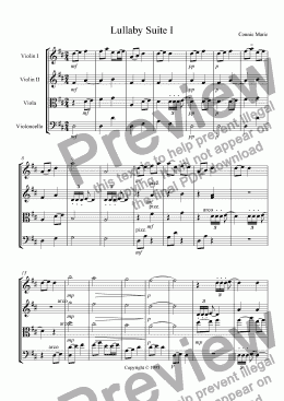 page one of Lullaby Suite I