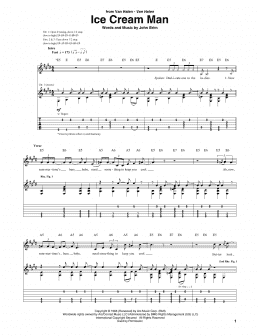 page one of Ice Cream Man (Guitar Tab)