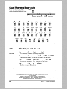 page one of Good Morning Heartache (Ukulele Chords/Lyrics)
