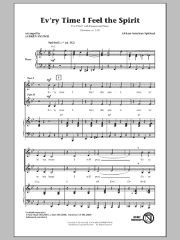 page one of Every Time I Feel The Spirit (2-Part Choir)