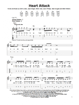 page one of Heart Attack (Easy Guitar Tab)