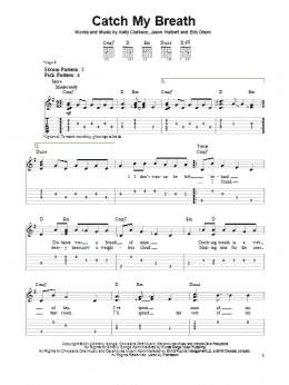 page one of Catch My Breath (Easy Guitar Tab)